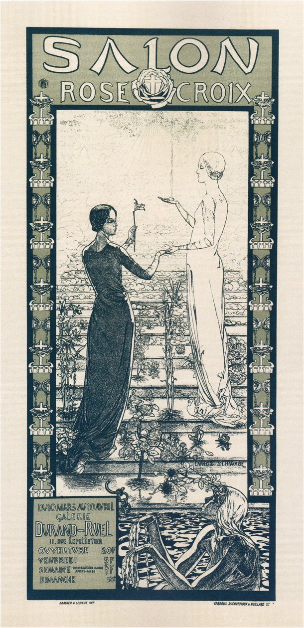 Utstilling av Rose & Cross Society av Carlos Schwabe