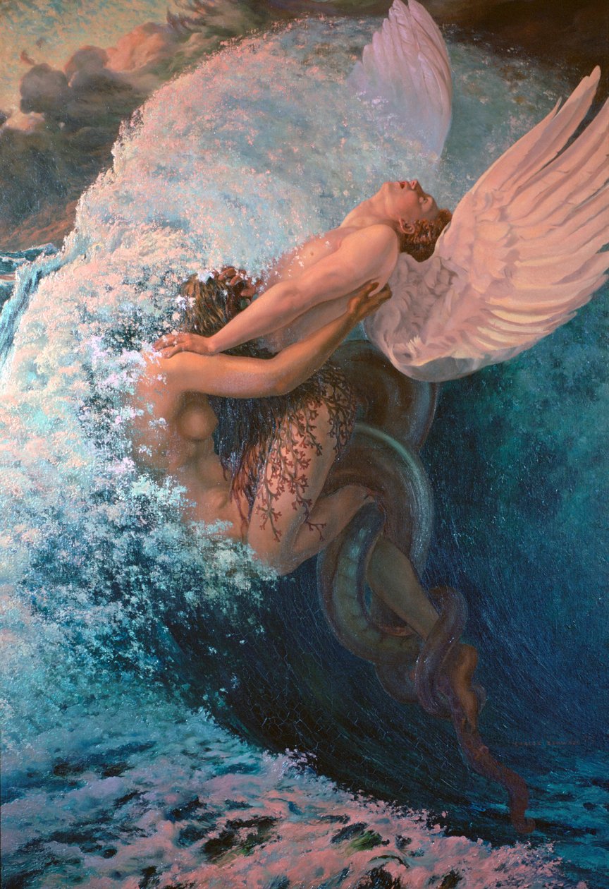 Milt og ideell, 1907 av Carlos Schwabe