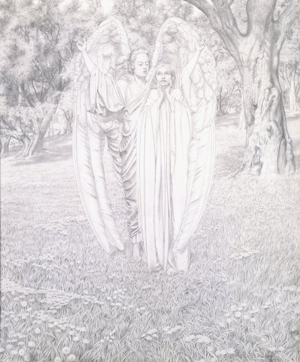 To engler, 1904 av Carlos Schwabe