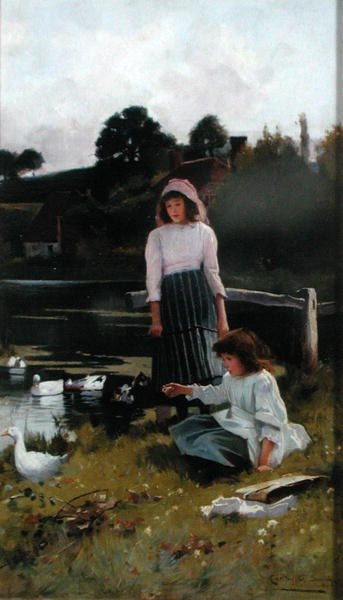 Mate andene (olje på panel) av Carlton Alfred Smith