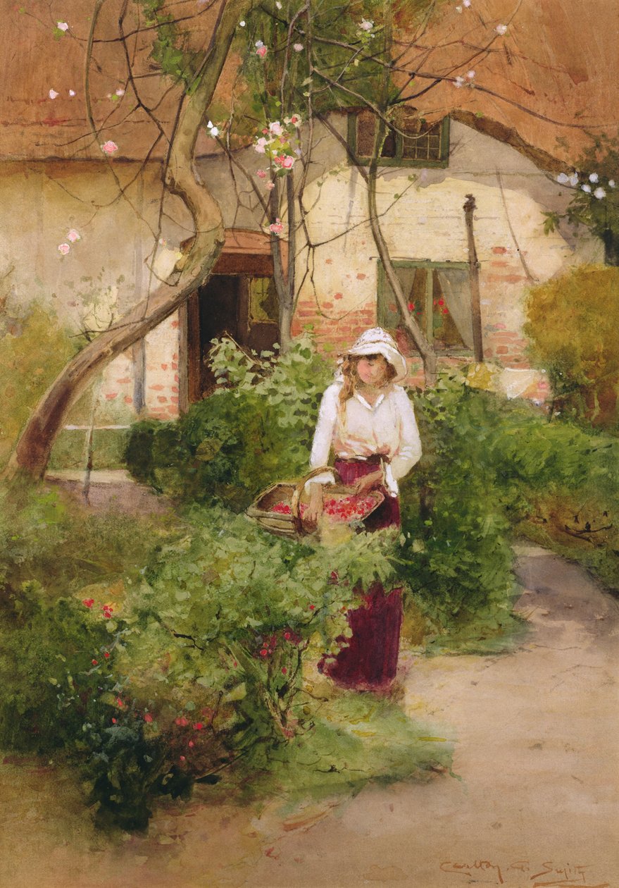 Bestemors hage (olje på lerret) av Carlton Alfred Smith