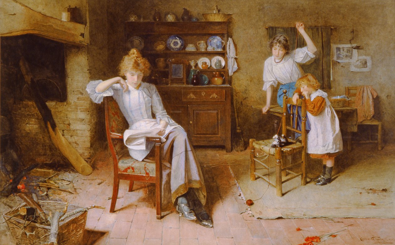Idle Moments (akvarell på papir) av Carlton Alfred Smith