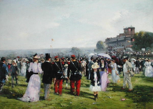 The End of the Races at Auteuil, ca. 1893 (olje på lerret) av Carlton Alfred Smith