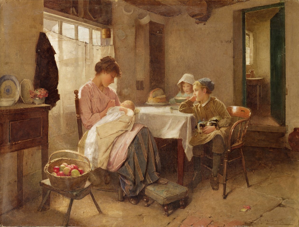 The New Arrival (olje på lerret) av Carlton Alfred Smith