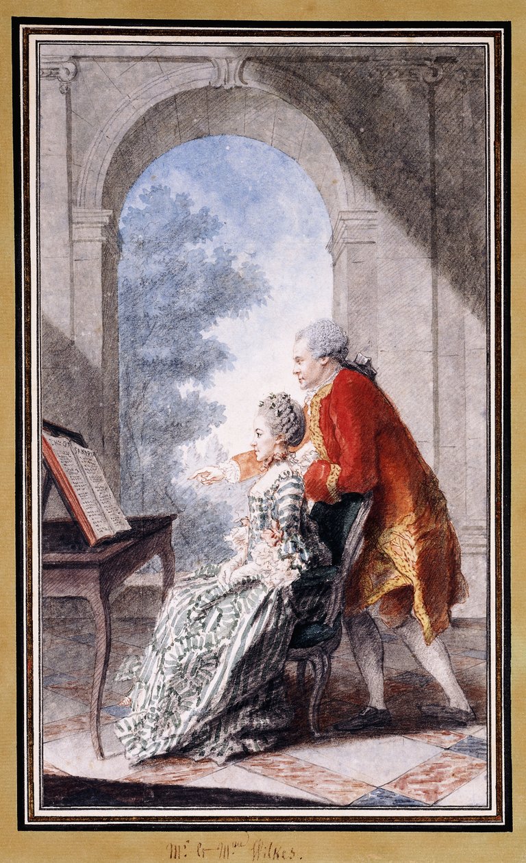 John Wilkes og frøken Gertrude Carmontelle, av Carmontelle