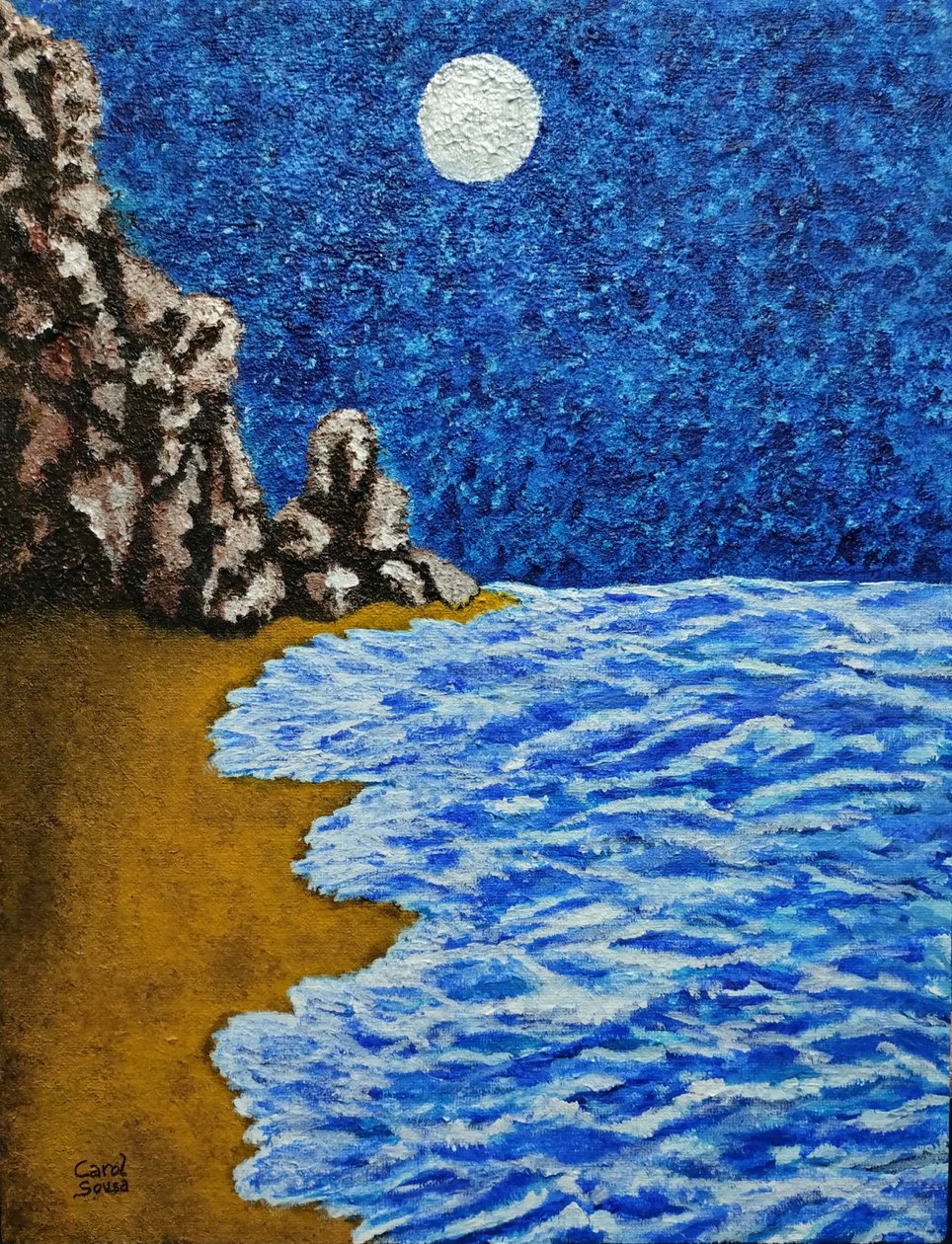 Månelys strand av Carol Sousa Cuello