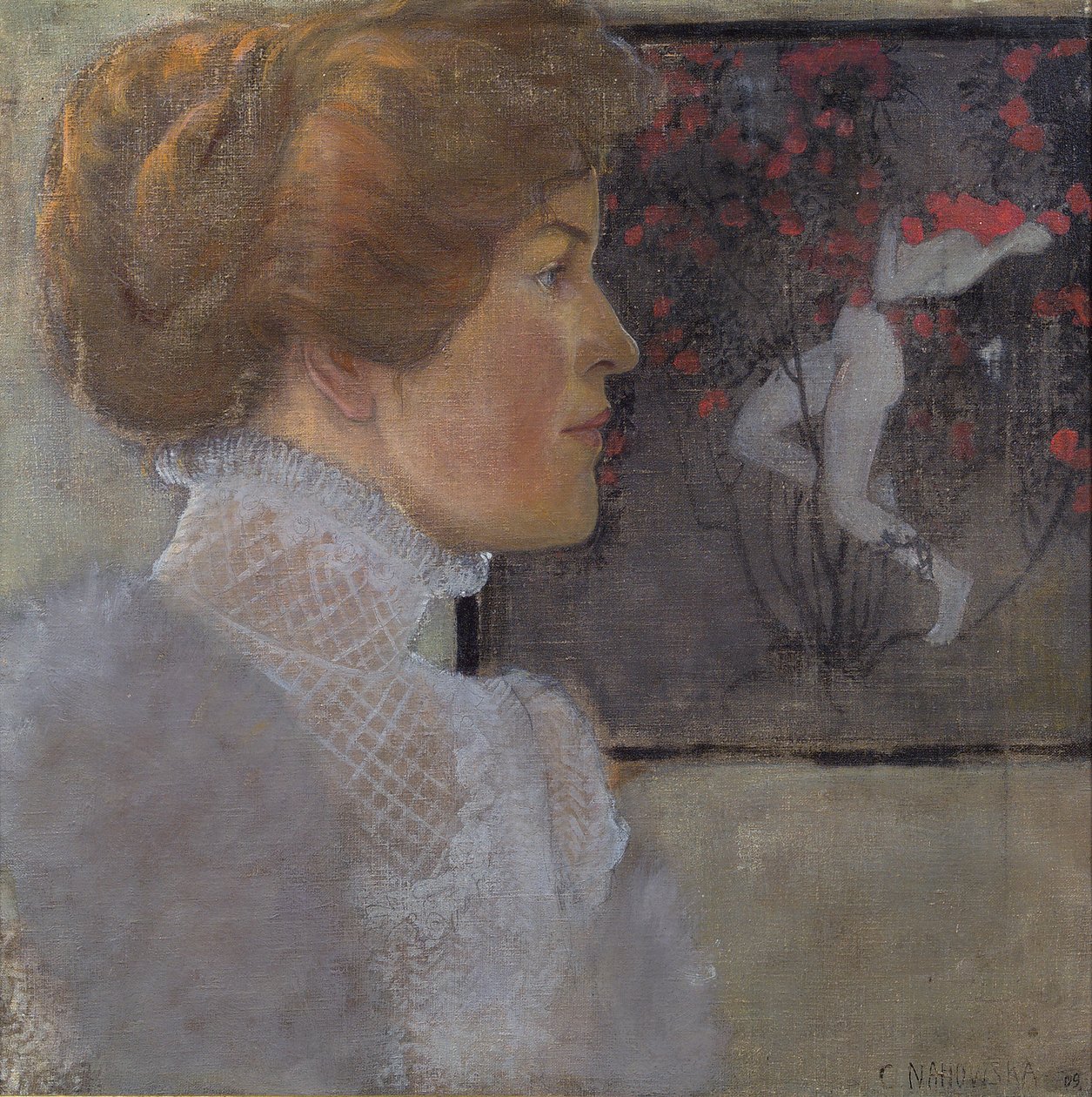 portrett av en dame av Carola Nahowska