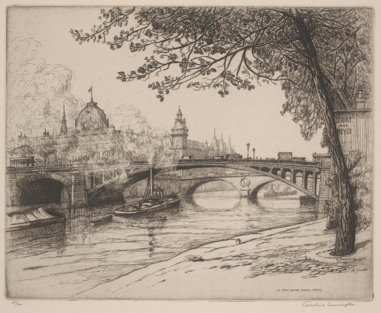 Notre Dame-broen, Paris av Caroline Armington