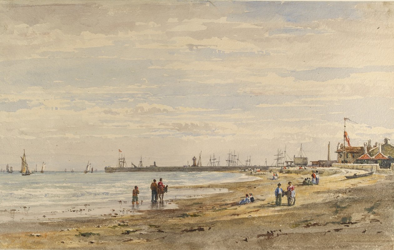 Ramsgate Pier, august 1838 av Caroline Davidson