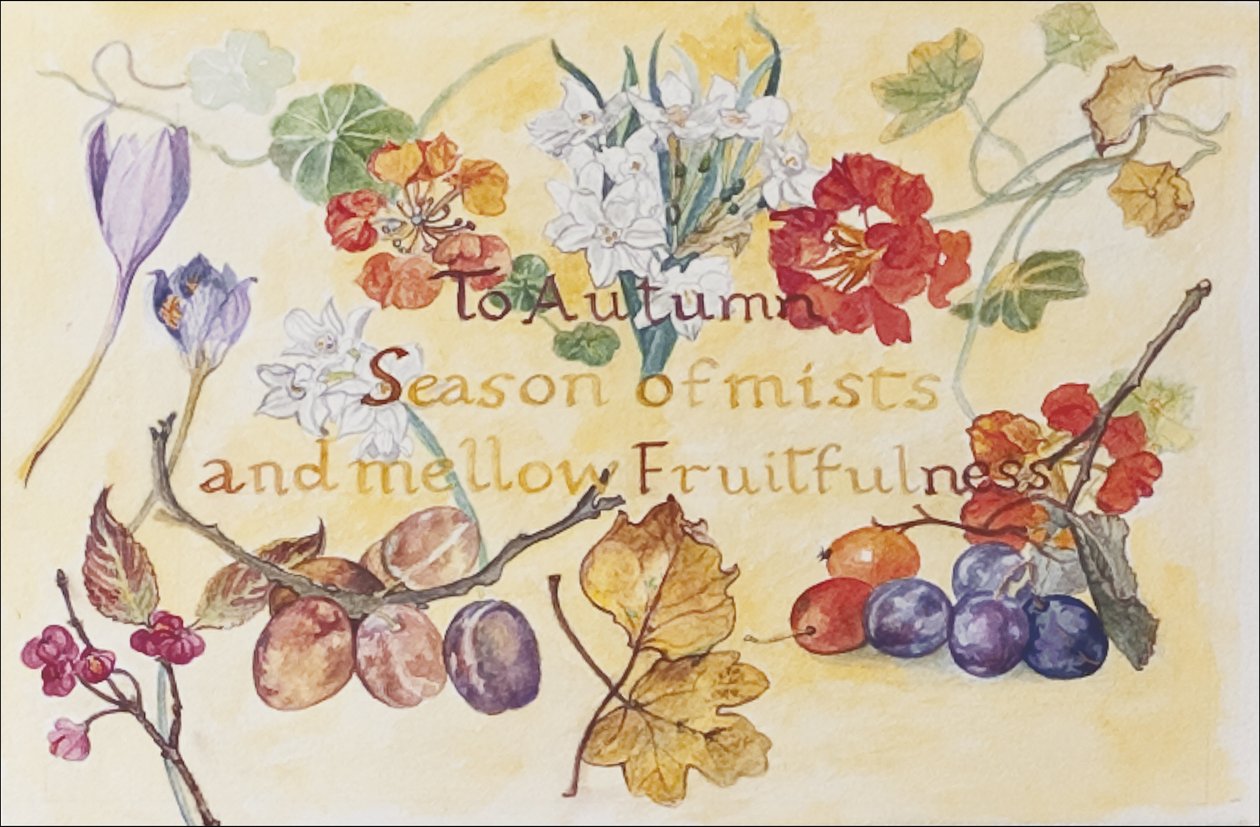 Ode to Autumn Keats, 2008 (wc på papir) av Caroline Hervey Bathurst