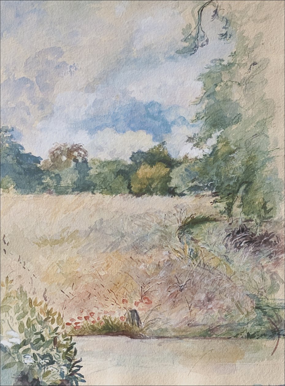 Sommer, 2007 (pastell og wc på papir) av Caroline Hervey Bathurst