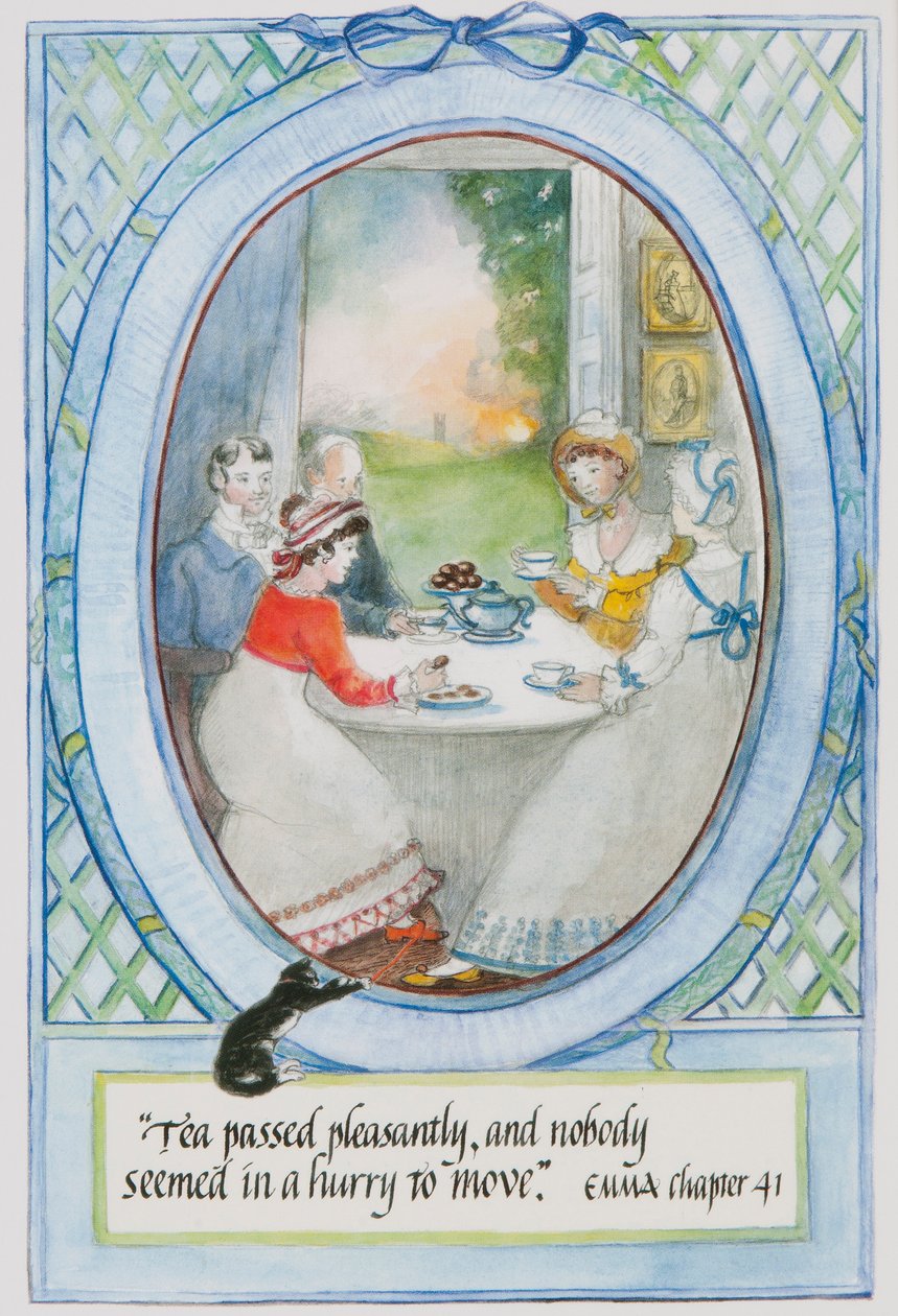 Te passerte hyggelig, og ingen så ut til å ha det travelt, 2010 (wc på papir) av Caroline Hervey Bathurst