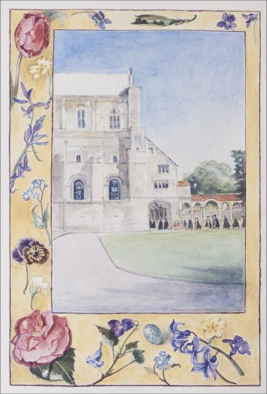Winchester Cathedral, korister på trening, 2007 (wc på papir) av Caroline Hervey Bathurst