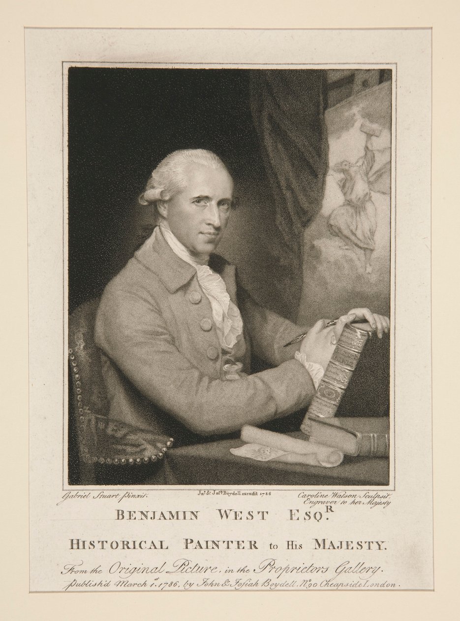 Benjamin West Esq.r / Historisk maler til Hans Majestet av Caroline Watson