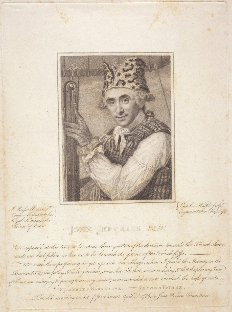 John Jeffries M.D., 3. april av Caroline and Russell John (1745 1806) Watson