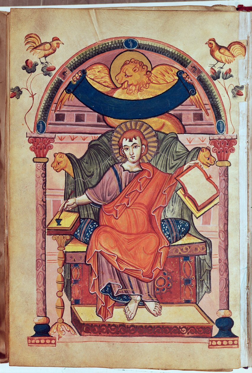 Cod.22 St. Mark, fra Ada-manuskriptet av Carolingian School