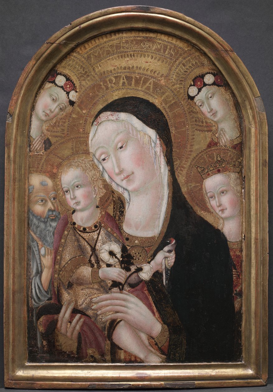 Jomfru og barn med den hellige Hieronymus og den hellige Katarina av Alexandria av Carolino da Viterbo