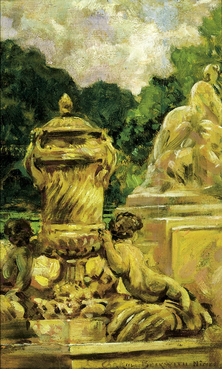 Fontenehagen i Nimes, Frankrike, 1911. av Carroll Beckwith