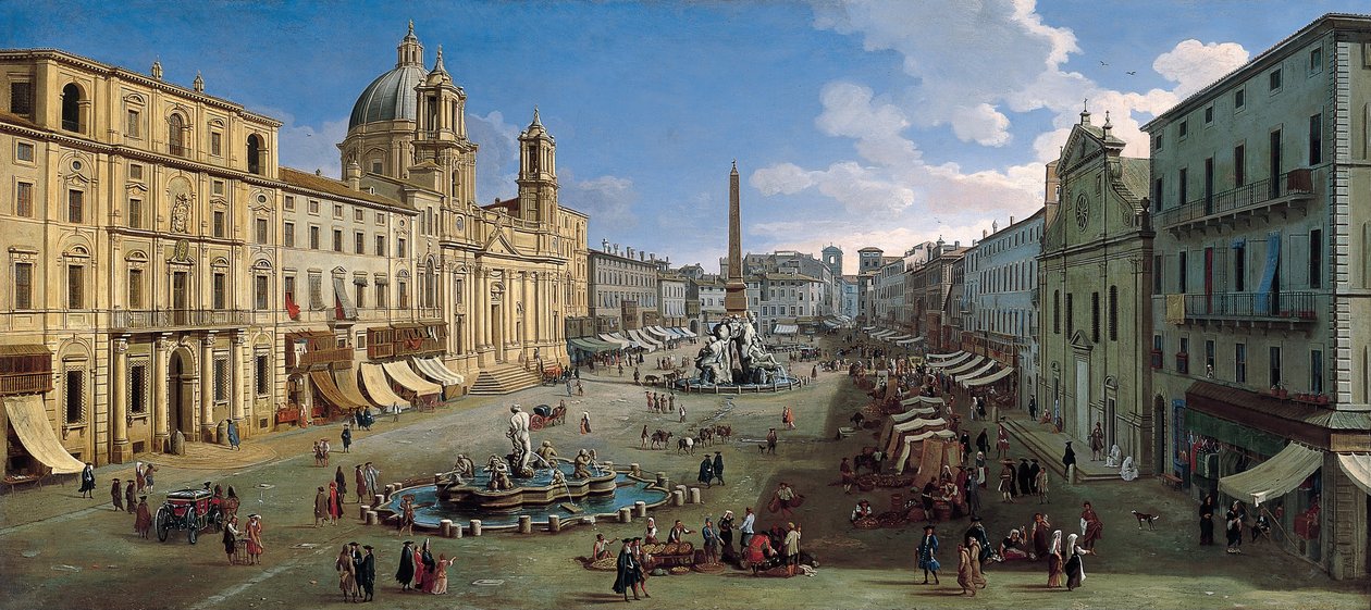 Piazza Navona, Roma av Gaspar van Wittel