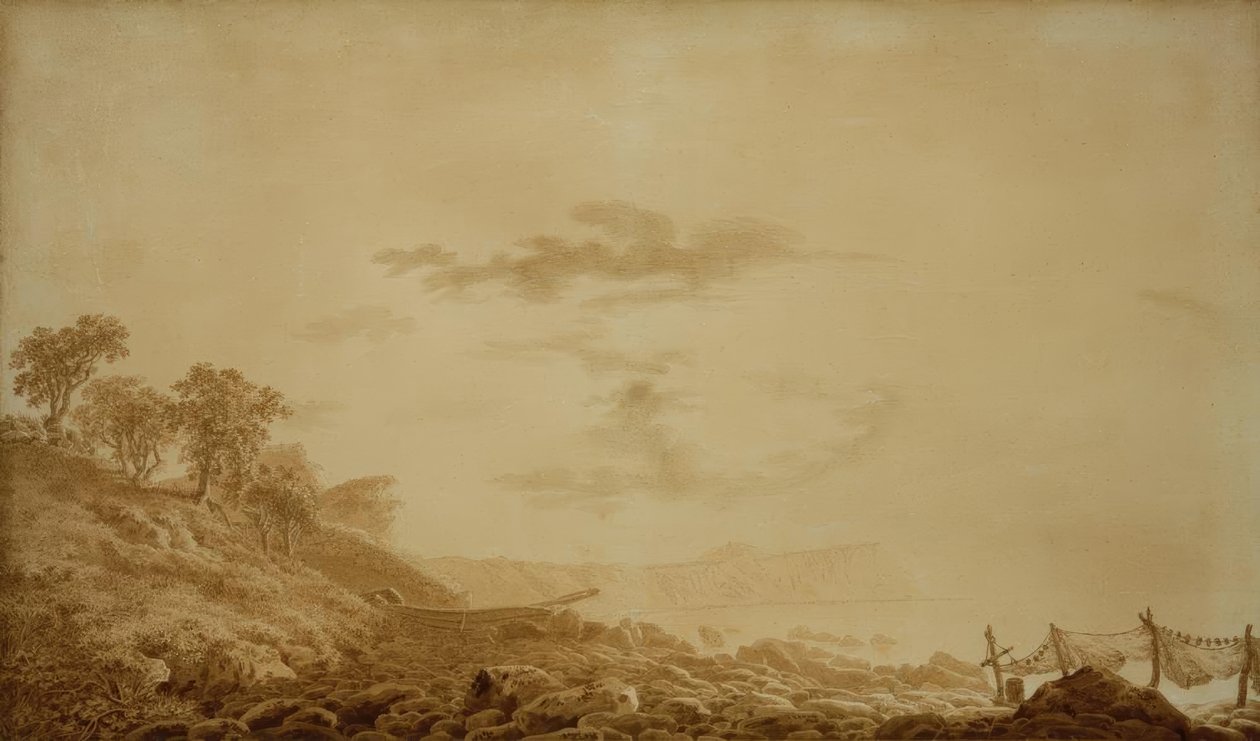 Utsikt over Arkona ved måneskinn av Caspar David Friedrich