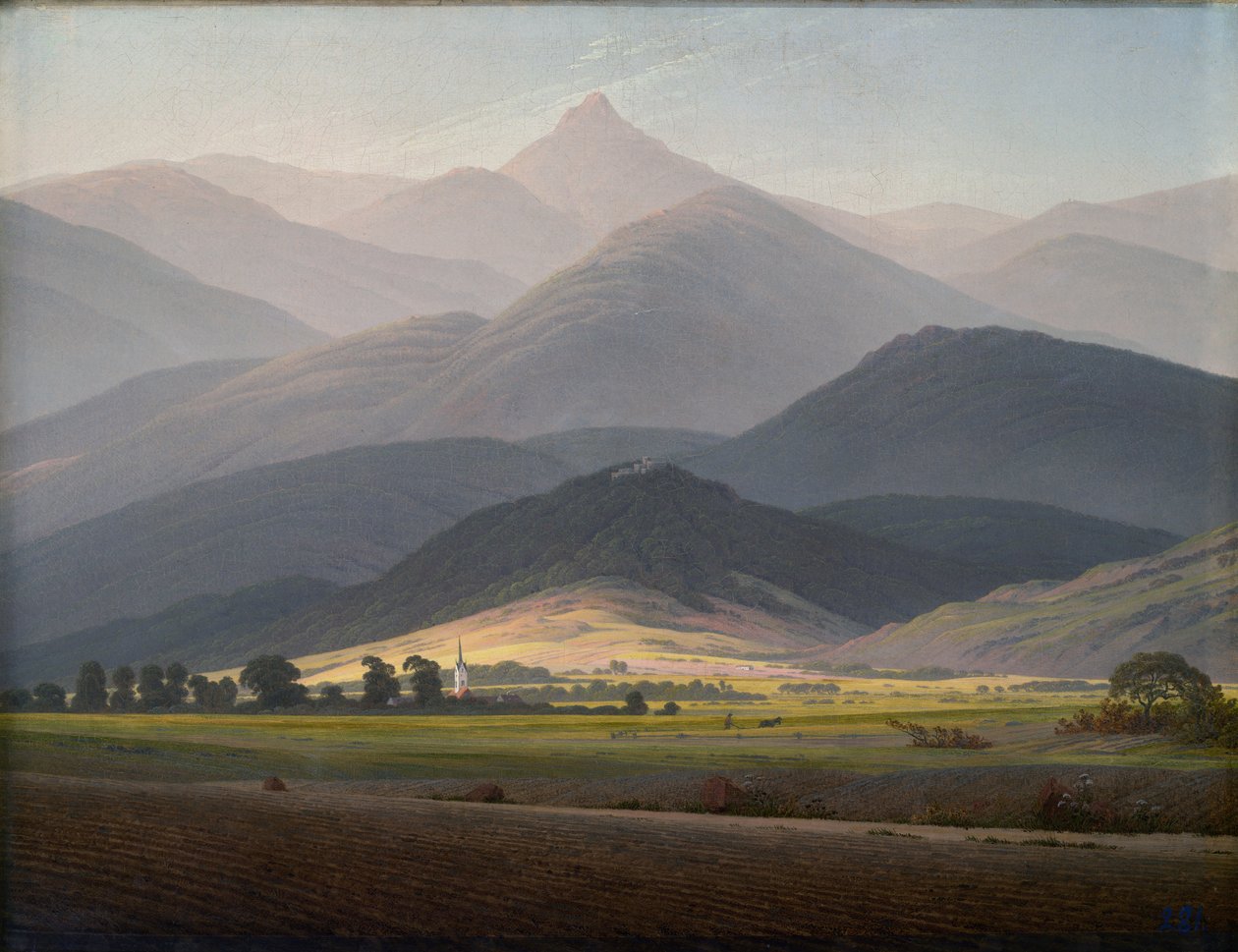 Utsikt fra Warmbrunn til den lille balaklavaen av Caspar David Friedrich