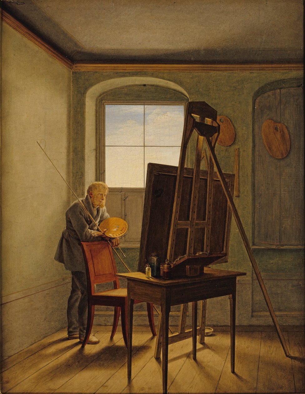 Caspar David Friedrich i studioet sitt av Caspar David Friedrich