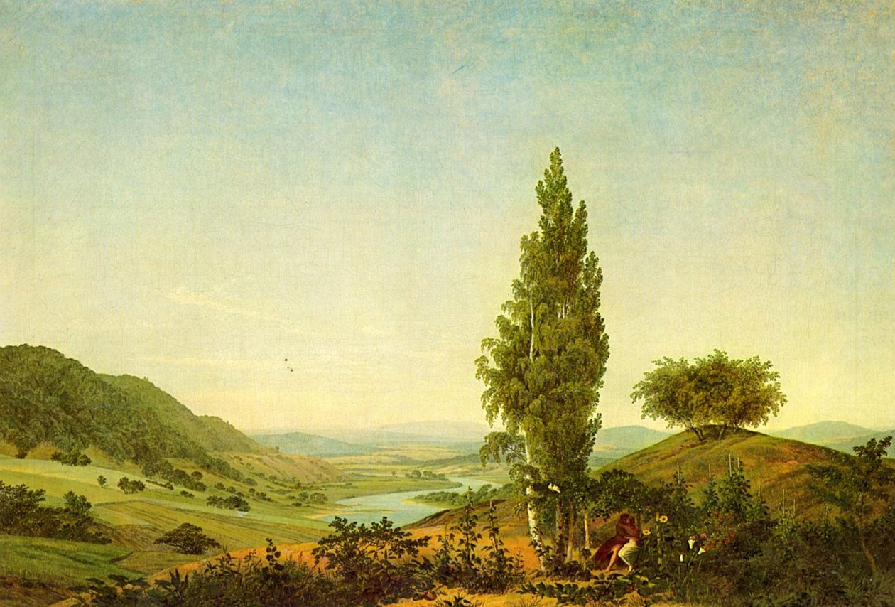 Sommeren (landskap med elskere) av Caspar David Friedrich