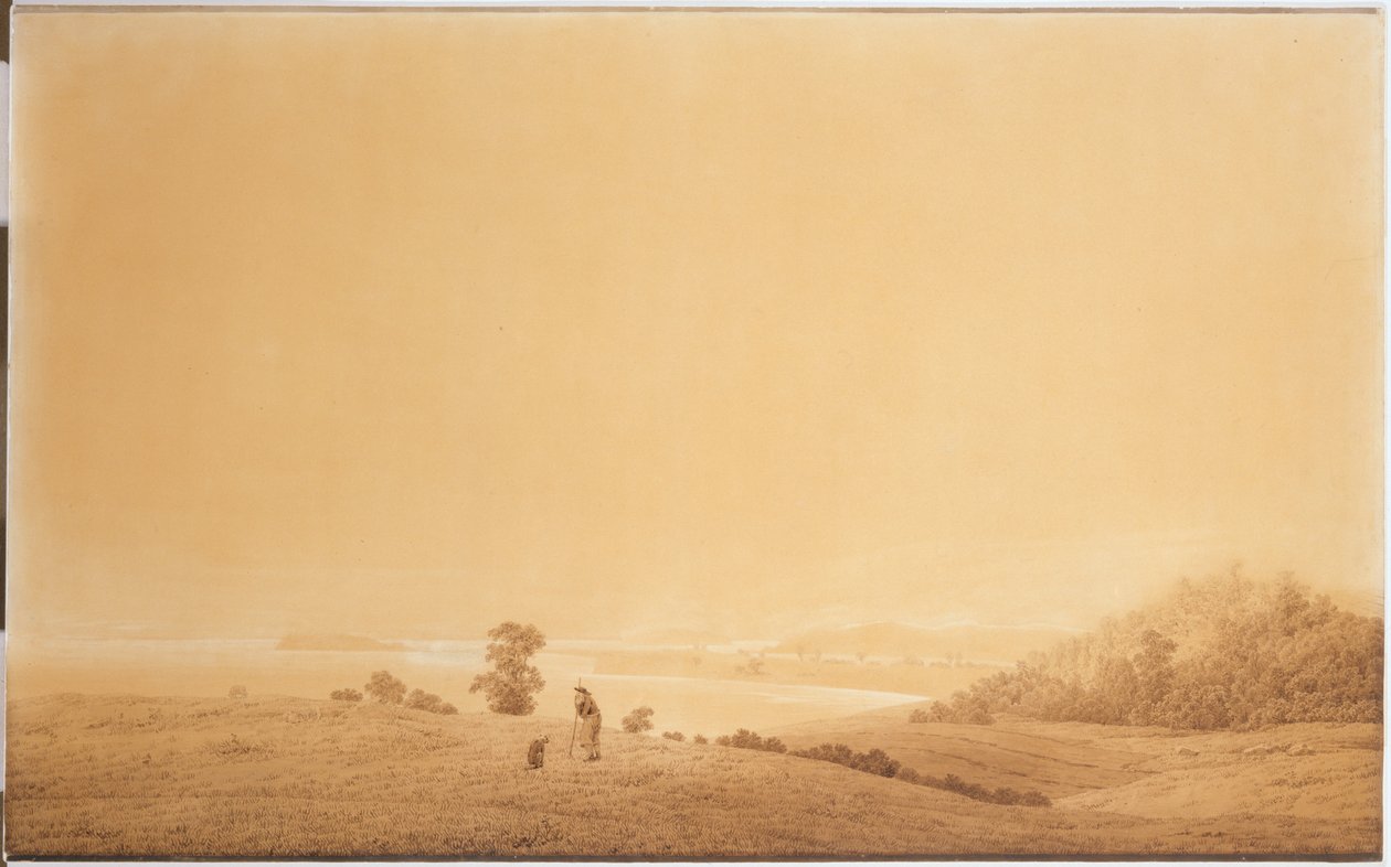 Østkysten av øya Rügen med hyrder av Caspar David Friedrich