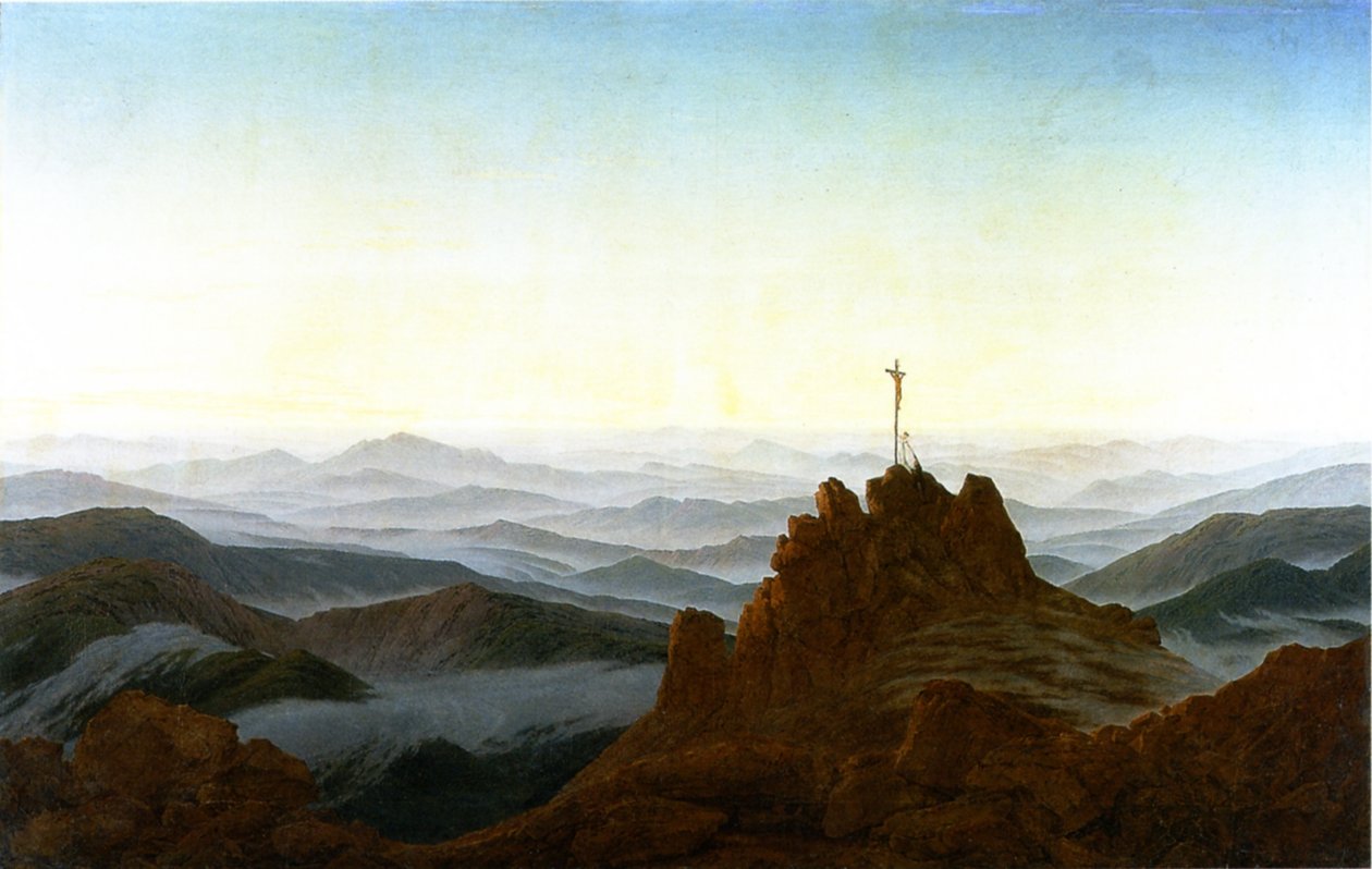 I morgen i Giant Mountains av Caspar David Friedrich