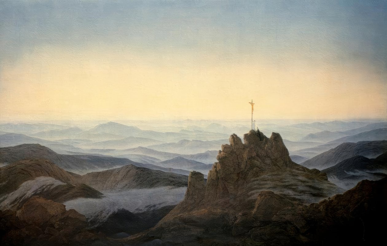 I morgen i Giant Mountains av Caspar David Friedrich
