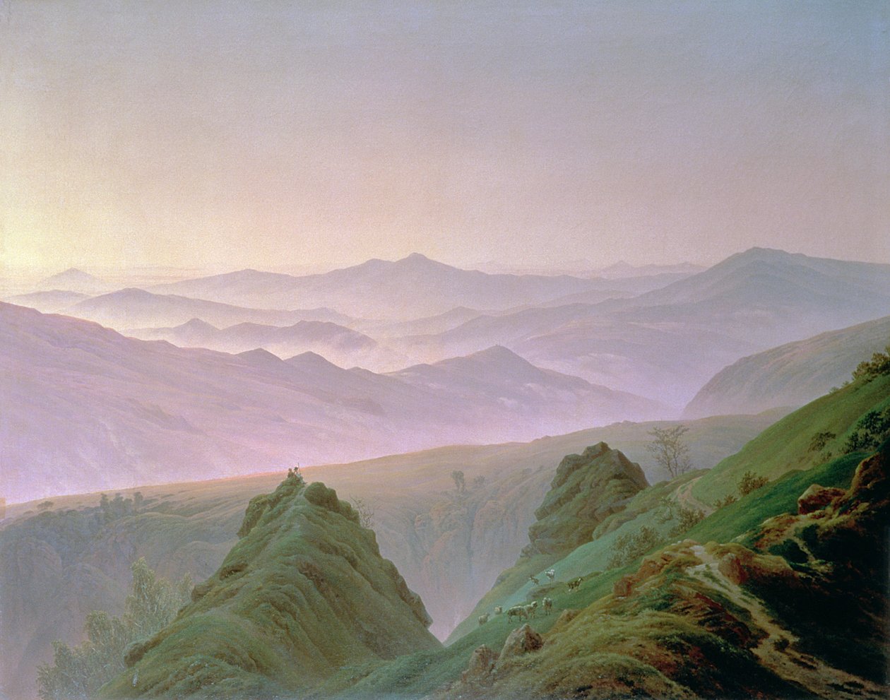 Morgen i fjellene av Caspar David Friedrich