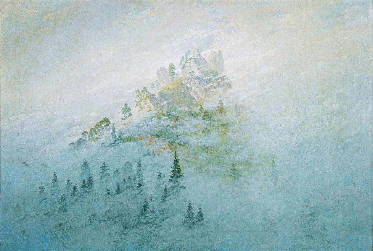 Morgentåke i fjellet av Caspar David Friedrich