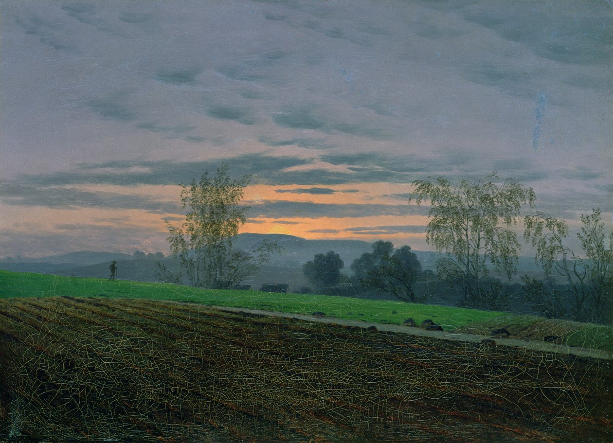 Pløyd mark, ca. 1830 av Caspar David Friedrich