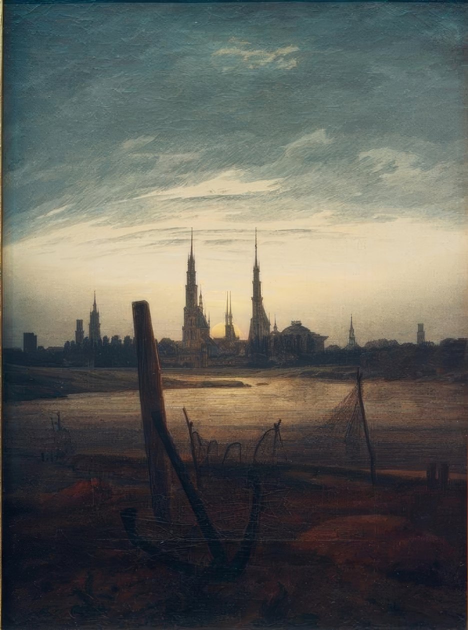 By ved måneoppgang av Caspar David Friedrich