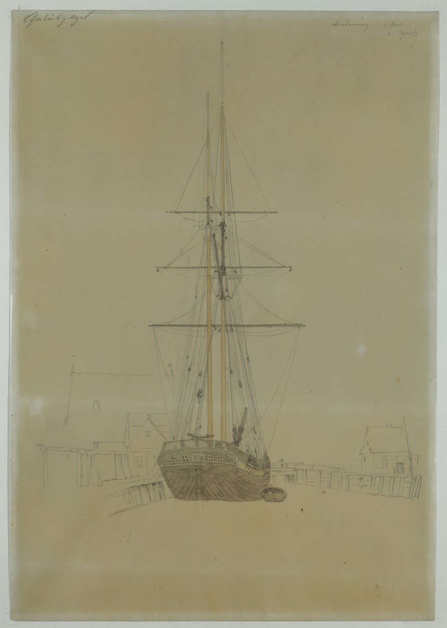 Studie av en to-master av Caspar David Friedrich