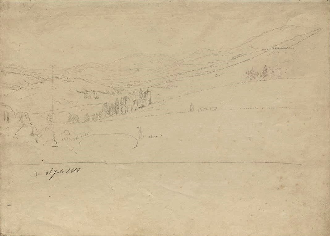 Utsikt fra Giant Mountains av Caspar David Friedrich
