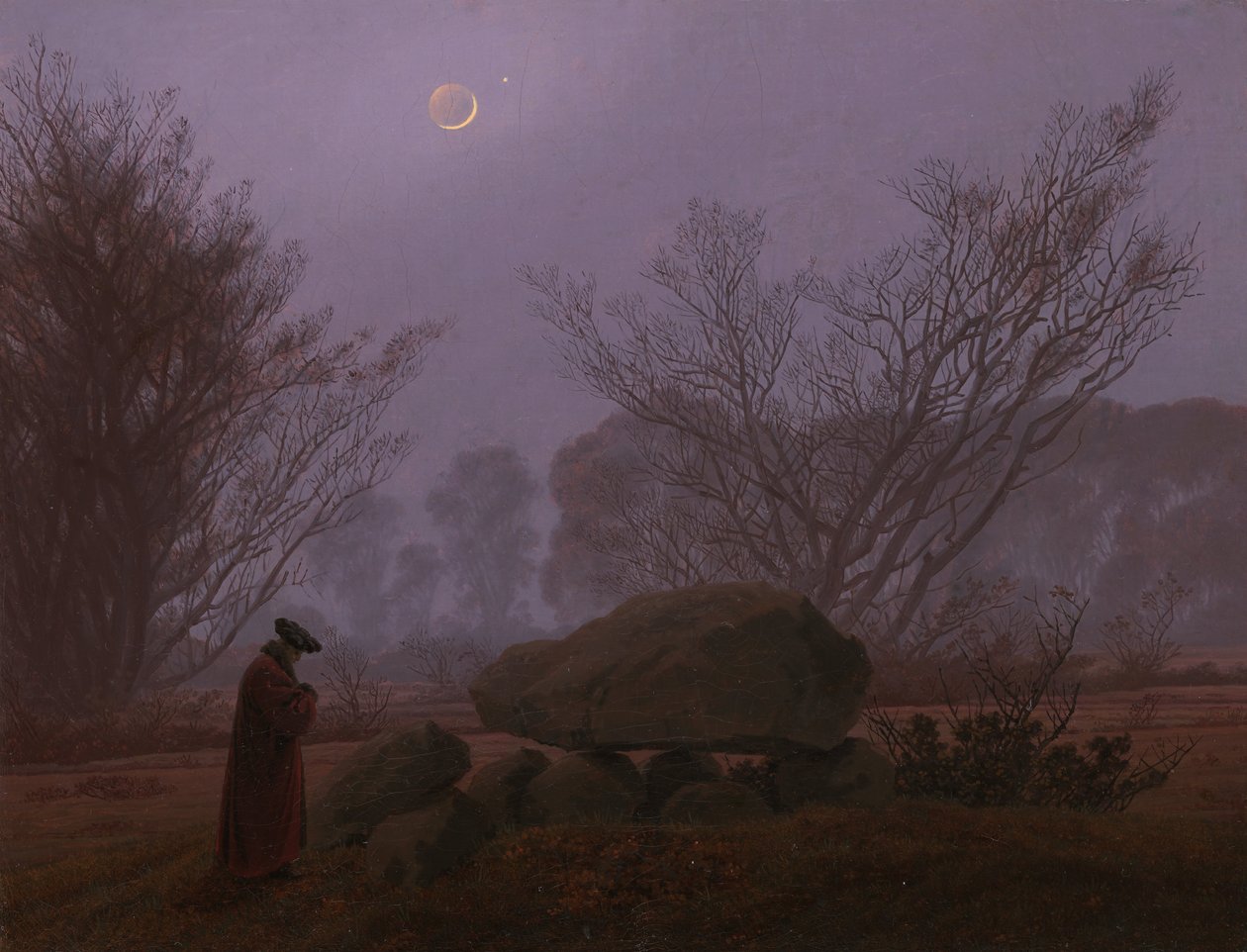 En tur i skumringen, 1830-1835 av Caspar David Friedrich