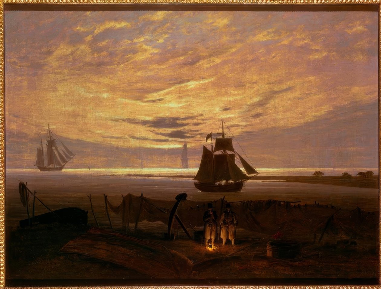 Kveld på Østersjøstranden av Caspar David Friedrich