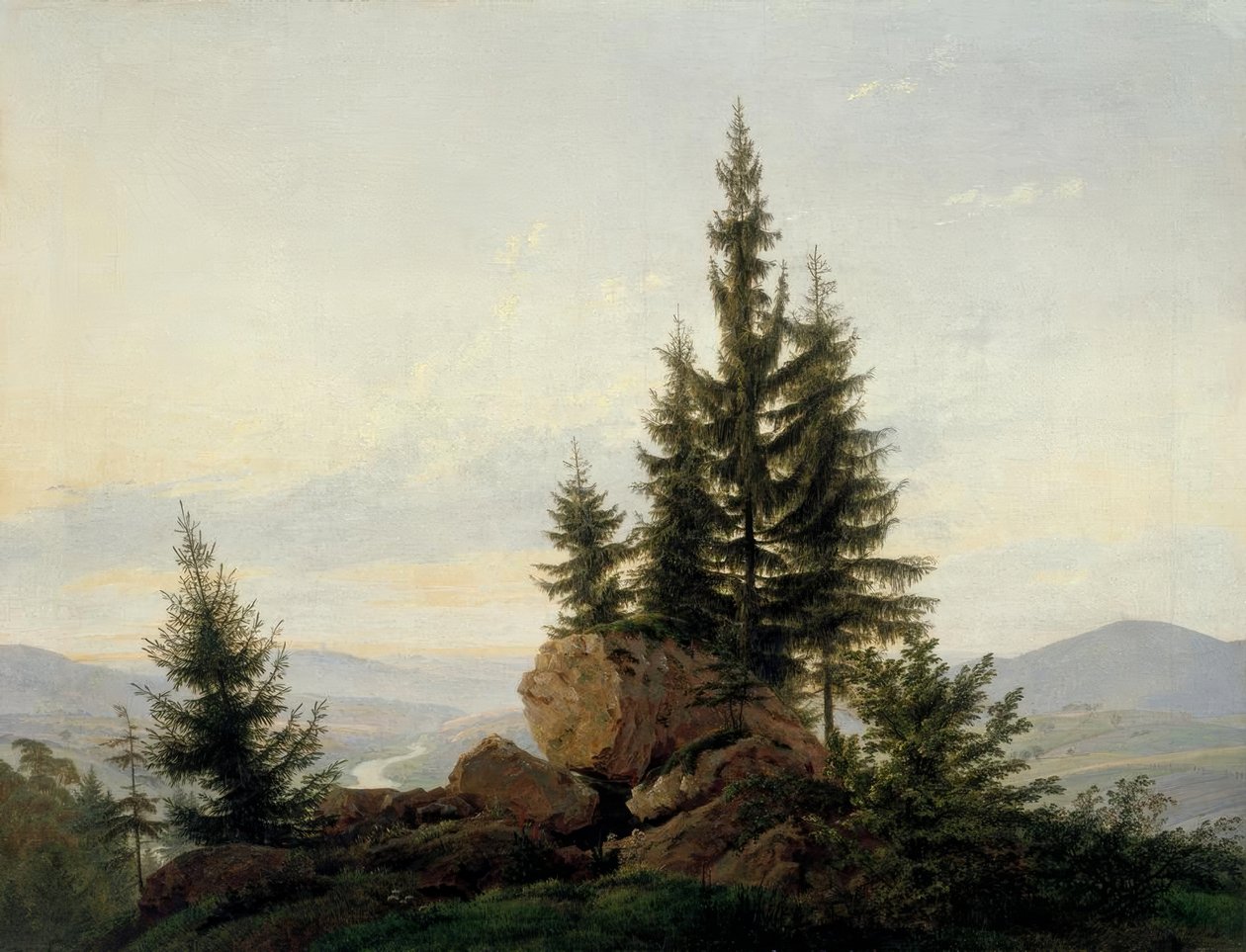 Utsikt over Elbe-dalen av Caspar David Friedrich