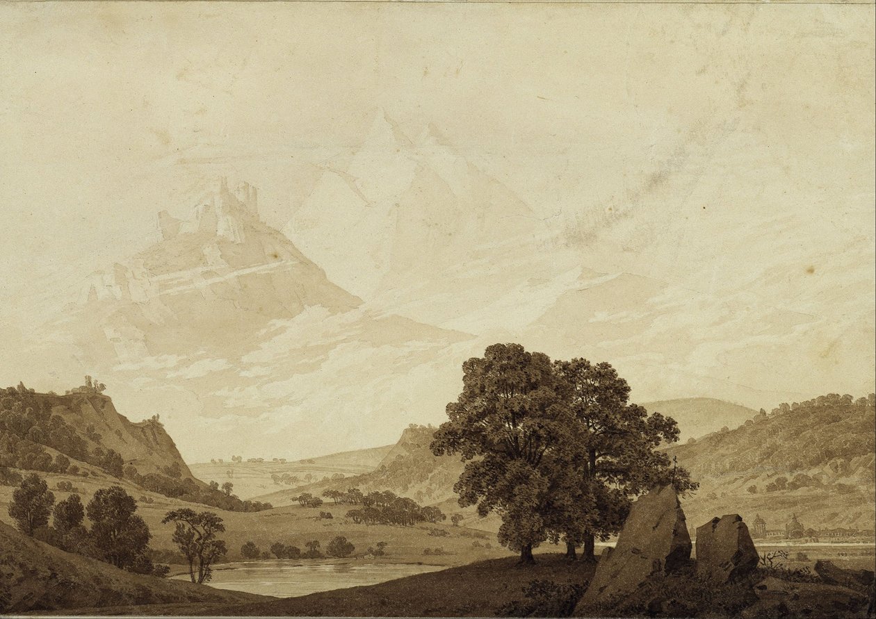 Høst - Kveld - Modenhet (fra syklusen om årstidene, døgnets tider og menneskets aldre fra 1803) av Caspar David Friedrich