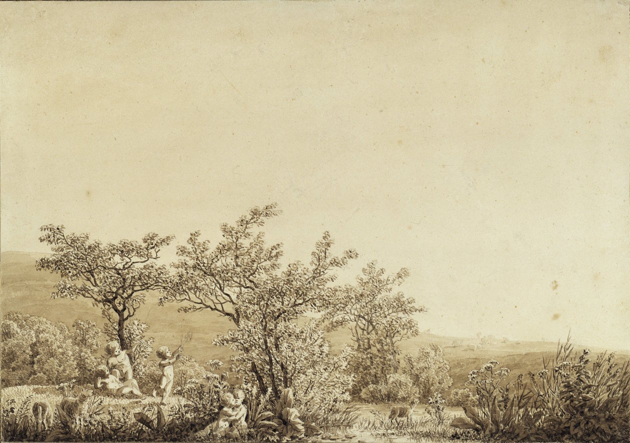 Høst - Kveld - Modenhet (fra syklusen om årstidene, tidene på dagen og menneskets aldre fra 1803) av Caspar David Friedrich