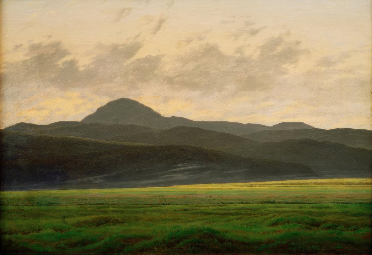 Fjelllandskap i Böhmen av Caspar David Friedrich
