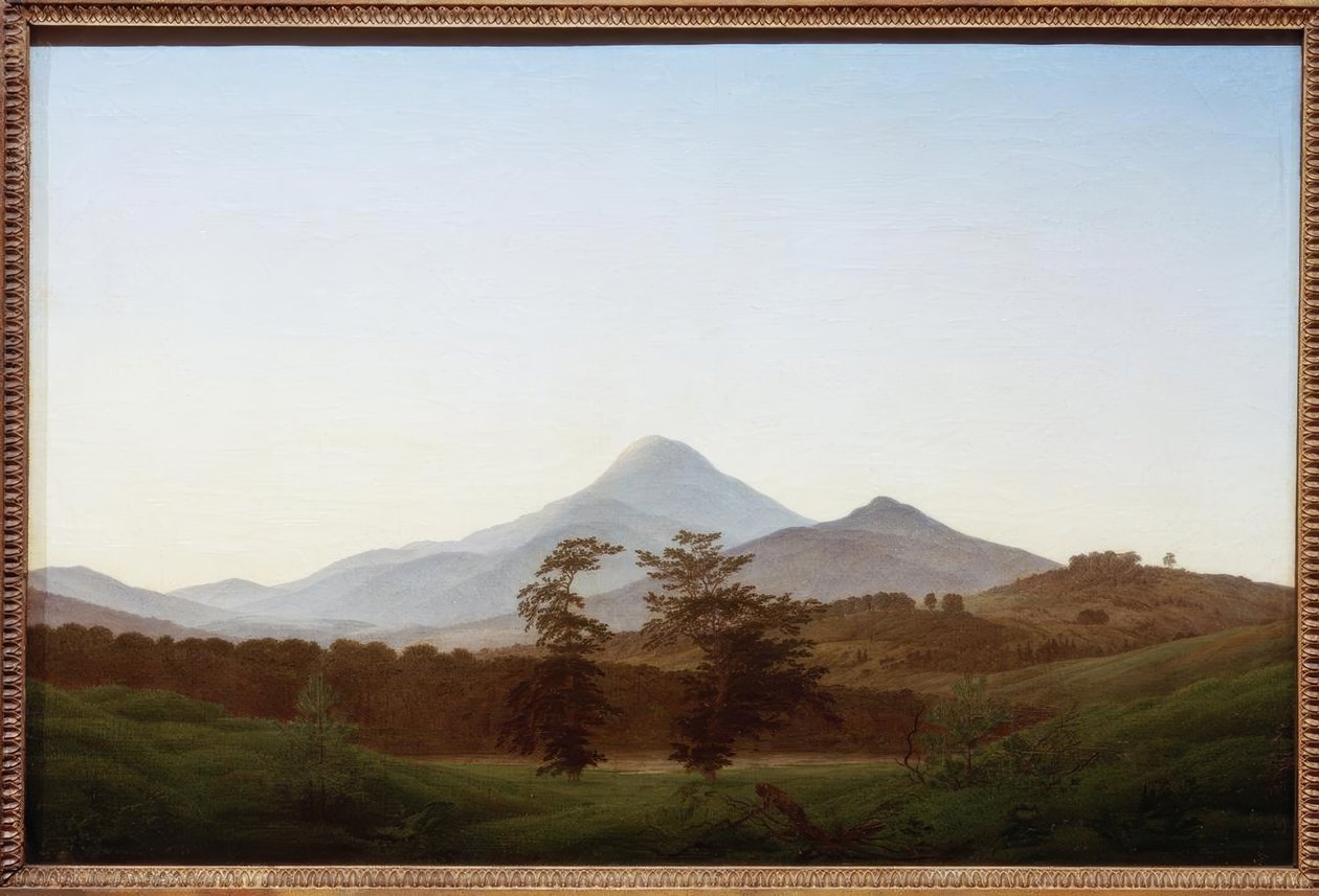 Bohemlandskap (fjelllandskap) av Caspar David Friedrich