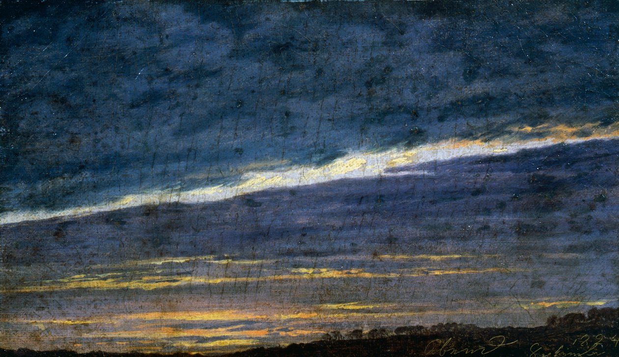 Overskyet kveldshimmel av Caspar David Friedrich