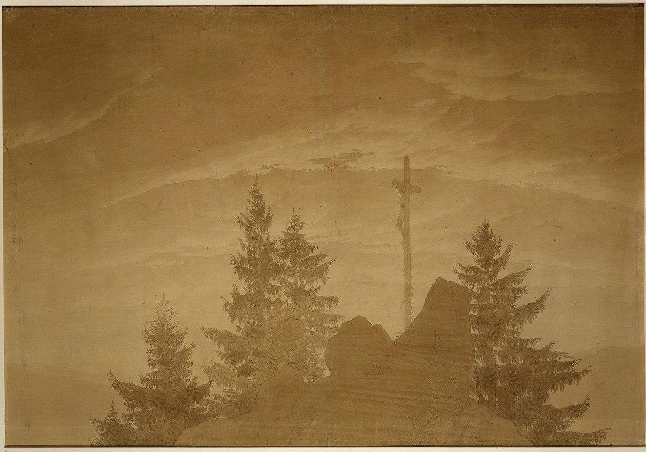 Korset i fjellene av Caspar David Friedrich