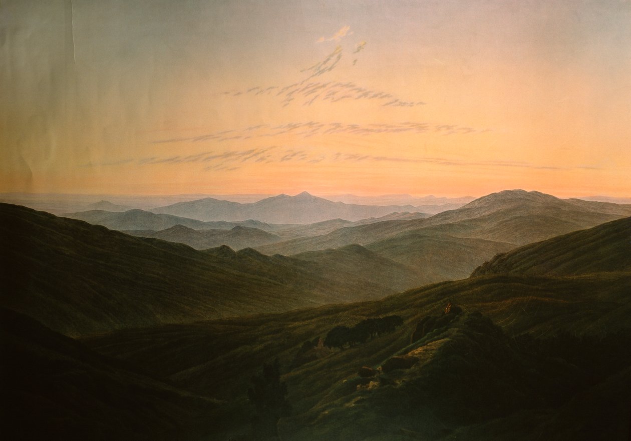Dawn, av Caspar David Friedrich (1774-1840) av Caspar David Friedrich