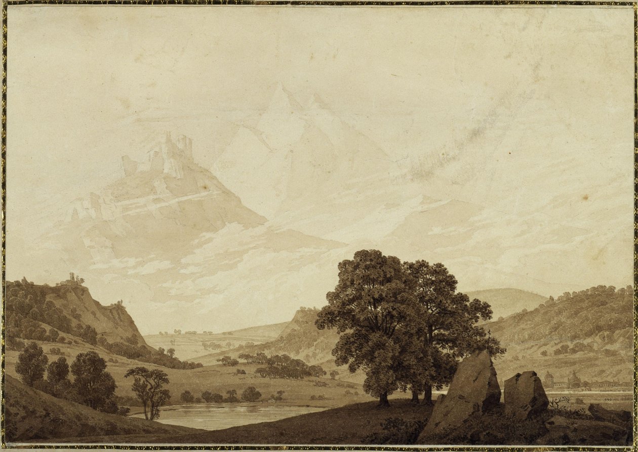 Høsten - Kvelden - Modenheten (fra syklusen over årstider, tider på dagen og livsaldrer fra 1803) av Caspar David Friedrich
