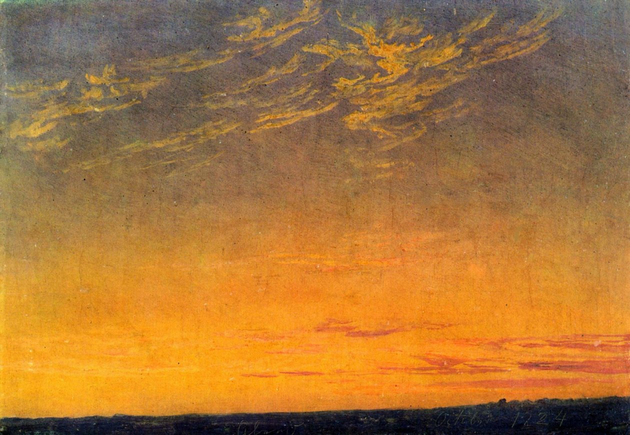 Kveld med skyer av Caspar David Friedrich av Caspar David Friedrich