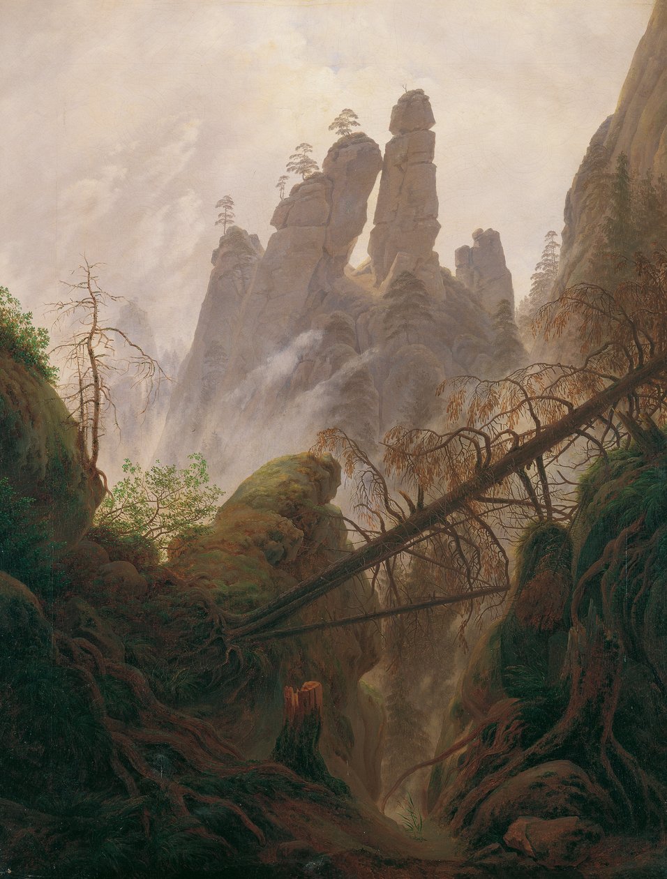Steinete landskap i Elbe Sandstone Mountains av Caspar David Friedrich