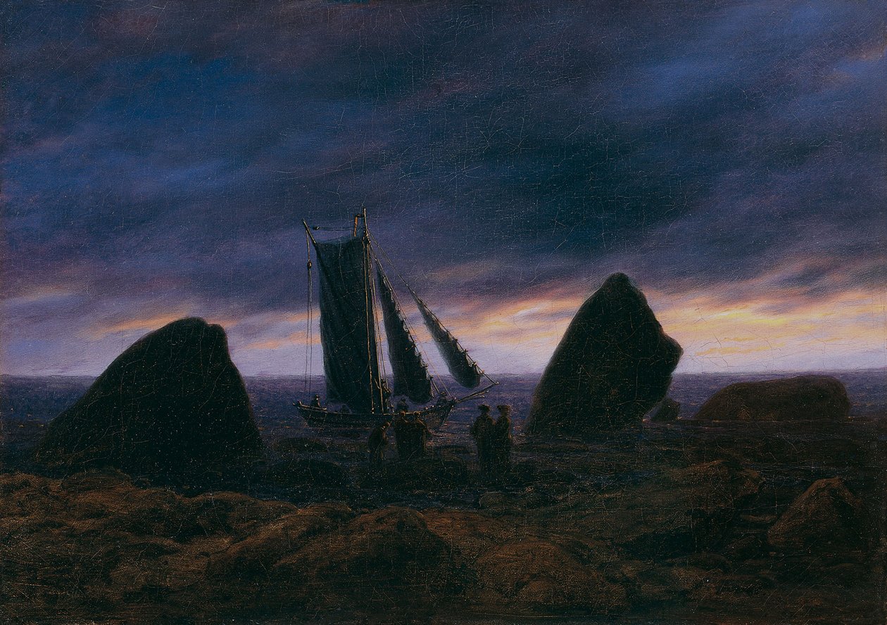 Fiskebåt ved Østersjøen, ca. 1830 av Caspar David Friedrich